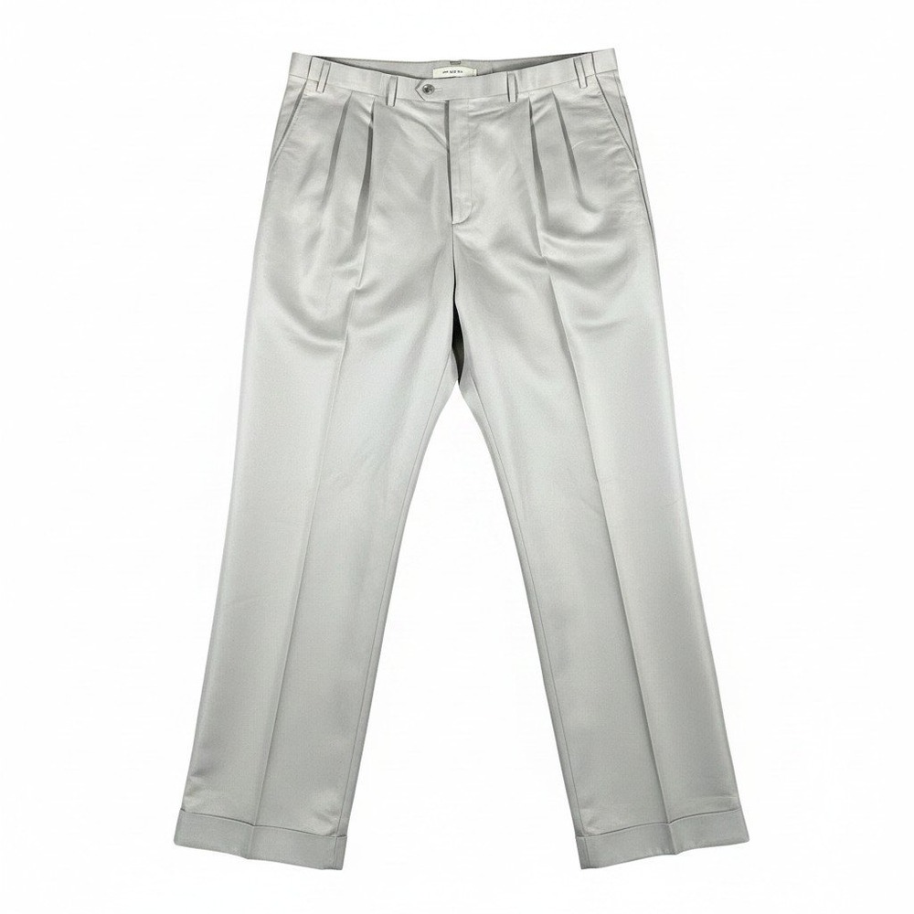 Perry Ellis Portfolio Folio-Flex Men's Dress Pants 44x30 Straw Beige Pleated New